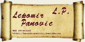 Lepomir Panović vizit kartica
